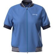 622-5172200-110-M [ゴルフ レディス 25SS ニットブルゾン Mサイズ ブルー]