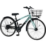 子供用自転車 24インチ 外装6段変速 プレアデス エメラルドブルー×ブラック PDP246R