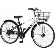 子供用自転車 24インチ 外装6段変速 プレアデス ホワイト×ブラック PDP246R