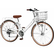 子供用自転車 22インチ 外装6段変速 フレッシュタウンJr パールホワイト FVP226CRR