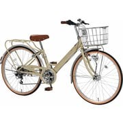 子供用自転車 26インチ 外装6段変速 フレッシュタウンJr ラテベージュ FVP266CRR