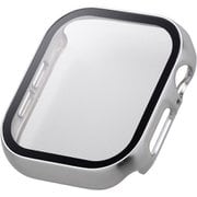AW-24AFCGPSV [アップルウォッチ カバー Apple Watch Series 10 46mm フルカバーケース 強化ガラス 表面硬度10H 全面保護 メタリック シルバー]