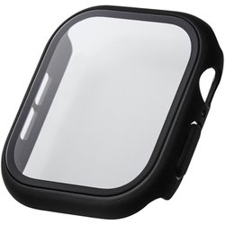 AW-24AFCGBK [アップルウォッチ カバー Apple Watch Series 10 46mm フルカバーケース 強化ガラス 表面硬度10H 全面保護 ブラック]