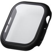 AW-24AFCGBK [アップルウォッチ カバー Apple Watch Series 10 46mm フルカバーケース 強化ガラス 表面硬度10H 全面保護 ブラック]