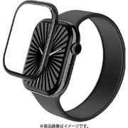 AW-24AFLGFALBK [アップルウォッチ ガラスフィルム Apple Watch Series 10 46mm対応 全面保護 表面硬度10H 高透明 フレーム付 気泡防止 ブラック]