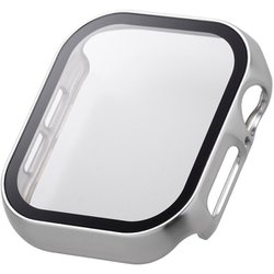 AW-24BFCGPSV [アップルウォッチ カバー Apple Watch Series 10 42mm フルカバーケース 強化ガラス 表面硬度10H 全面保護 メタリック シルバー]