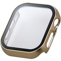 AW-24BFCGPGD [アップルウォッチ カバー Apple Watch Series 10 42mm フルカバーケース 強化ガラス 表面硬度10H 全面保護 メタリック ゴールド]