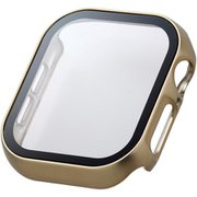 AW-24BFCGPGD [アップルウォッチ カバー Apple Watch Series 10 42mm フルカバーケース 強化ガラス 表面硬度10H 全面保護 メタリック ゴールド]