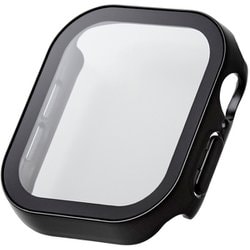 AW-24BFCGEBK [アップルウォッチ カバー Apple Watch Series 10 42mm フルカバーケース 強化ガラス 表面硬度10H 全面保護 防水 IPX7 ブラック]