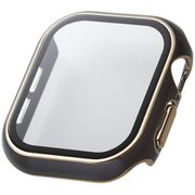 AW-24BFCGJGY [アップルウォッチ カバー Apple Watch Series 10 42mm フルカバーケース 強化ガラス 表面硬度10H 全面保護 メタリックライン ＆me チャコールグレー]
