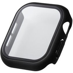 AW-24BFCGBK [アップルウォッチ カバー Apple Watch Series 10 42mm フルカバーケース 強化ガラス 表面硬度10H 全面保護 ブラック]