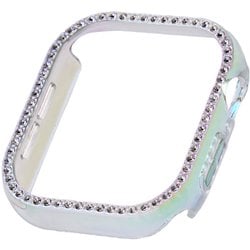 AW-24BBPPJACR [アップルウォッチ カバー Apple Watch Series 10 42mm バンパーハードケース 側面保護 ラインストーン ＆me オーロラクリア]