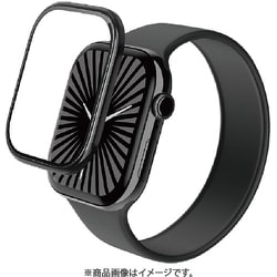 AW-24BFLGS2R [アップルウォッチ ガラスフィルム Apple Watch Series 10 42mm対応 全面保護 表面硬度10H 高透明 極薄0.15mm フレーム付 気泡防止 ブラック]