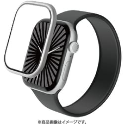 AW-24BFLGFALSV [アップルウォッチ ガラスフィルム Apple Watch Series 10 42mm対応 全面保護 表面硬度10H 高透明 フレーム付 気泡防止 シルバー]
