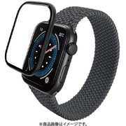 AW-23DFLGS2R [アップルウォッチ ガラスフィルム Apple Watch SE 第2世代/SE/Series 6 44mm対応 全面保護 表面硬度10H 高透明 極薄0.15mm フレーム付 気泡防止 ブラック]