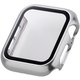 AW-23EFCGPSV [アップルウォッチ カバー Apple Watch SE （第2世代/第1世代）/Series 6/5/4 40mm フルカバーケース 強化ガラス 表面硬度10H 全面保護 メタリック シルバー]