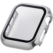 AW-23EFCGPSV [アップルウォッチ カバー Apple Watch SE （第2世代/第1世代）/Series 6/5/4 40mm フルカバーケース 強化ガラス 表面硬度10H 全面保護 メタリック シルバー]
