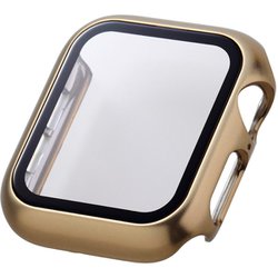 AW-23EFCGPGD [アップルウォッチ カバー Apple Watch SE （第2世代/第1世代）/Series 6/5/4 40mm フルカバーケース 強化ガラス 表面硬度10H 全面保護 メタリック ゴールド]
