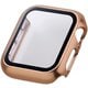 AW-23EFCGPPN [アップルウォッチ カバー Apple Watch SE （第2世代/第1世代）/Series 6/5/4 40mm フルカバーケース 強化ガラス 表面硬度10H 全面保護 メタリック ピンク]