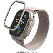 AW-23CFLGFALSV [アップルウォッチ ガラスフィルム Apple Watch Ultra2/Ultra 49mm対応 全面保護 表面硬度10H 高透明 フレーム付 気泡防止 シルバー]