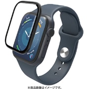 AW-23AFLGS2R [アップルウォッチ ガラスフィルム Apple Watch Series 9/8/7 45mm対応 全面保護 表面硬度10H 高透明 極薄0.15mm フレーム付 気泡防止 ブラック]