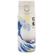 和柄のワンプッシュステンレスボトル 350ml 波 WB001-2