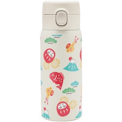 和柄のワンプッシュステンレスボトル 350ml だるま WB001-6