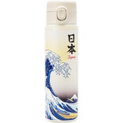 和柄のワンプッシュステンレスボトル 480ml 波 WB002-2