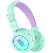 ワイヤレスキッズヘッドホン 無線/有線ハイブリッド+LEDライティング+4オーディオモード搭載 ミント KIDJAMZ HP-KJ55BT-MT