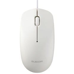 有線 USB マウス 3ボタン 【Windows Mac Chrome 対応】 左右対称 RoHS指令準拠 ホワイト M-LE10URWH