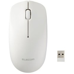 無線 2.4GHz マウス ワイヤレスマウス 3ボタン 【Windows Mac Chrome 対応】 左右対称 RoHS指令準拠 ホワイト M-LE10DRWH