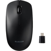 無線 2.4GHz マウス ワイヤレスマウス 3ボタン Type-C レシーバー 【Windows Mac Chrome 対応】 左右対称 RoHS指令準拠 ブラック M-LE10DRCBK