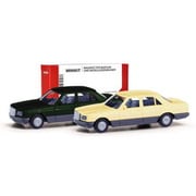 HE013727-003 1/87 ミニキット メルセデスベンツ S-クラス W126 ディープグリーン/アイボリー 2台セット [コレクションミニカー]