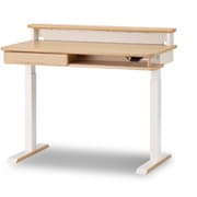 FIT IN DESK(フィットインデスク) Lenos(レノス) 電動昇降デスク 天然木 電動スタンディングデスク デスク幅100cm 学習机 勉強机 ミルキーオーク ホワイト色 ナチュラル色 FDD-797MOWH