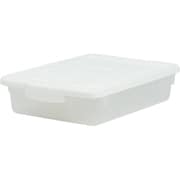 オリオン S浅型 フタ付き ホワイト/クリア 幅24.5×奥行34×高さ8.2cm