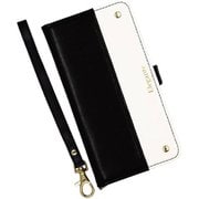 EL-A401FC-BW [らくらくスマートフォン a Lite用 ケース 手帳型 ツートン スマホケース エレガンテ Elegante ブラック・ホワイト]