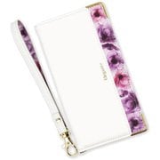 BL-A401FC-WH [らくらくスマートフォン a Lite用 ケース 手帳型 ブルーミー スマホケース フラワー エレガンテ Elegante ホワイト]