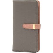 BD-A401FC-CC [らくらくスマートフォン a Lite用 ケース 手帳型 ベルテッド スマホケース シンプル スタンド機能 エレガンテ Elegante チャコール]