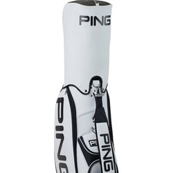 PING HOOPER TOUR キャディバッグ ホワイト9.５型 PiNG (ピン) キャディバッグ ホワイト×ブラック 9型 5分割