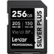 Professional SILVER PLUS SDXCカード 256GB UHS-I V30 最大読込速度205MB/s 最大書込速度150MB/s 制限付無期限保証 LSDSIPL256G-BNNNJ