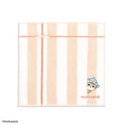 43-0240080 [モフサンド じっ 25cm×25cm ピンク タオルハンカチ]
