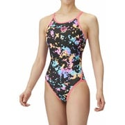 トレーニングワンピース レディース 水着 ブラック×オレンジ（BKOR） Oサイズ AS5SWM17L