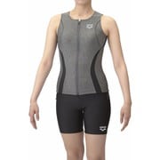 すらっとセパフィットネスセパレーツ レディース 水着 グレー×ブラック(GYBK) Sサイズ AS5SWF41L