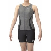 すらっとセパフィットネスセパレーツ レディース 水着 グレー×ブラック(GYBK) Oサイズ AS5SWF41L