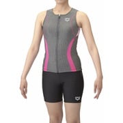 すらっとセパフィットネスセパレーツ レディース 水着 グレー×ピンク(GYPK) Mサイズ AS5SWF41L