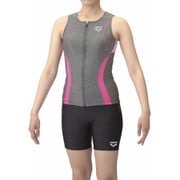 すらっとセパフィットネスセパレーツ レディース 水着 グレー×ピンク(GYPK) Mサイズ AS5SWF41L