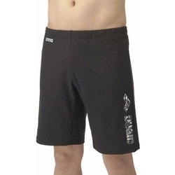 フィットネススパッツ メンズ 水着 ブラック×シルバー（BKSL） XOサイズ AS5SWF68M