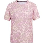 オウン ザ ラン クライマクール スリーストライプス半袖Tシャツ レディース ランニングウェア シャツ PWコーラル J/Lサイズ KVL17