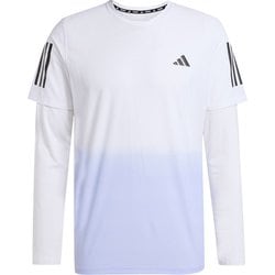 オウン ザ ラン クライマクール カラーブロック半袖Tシャツ メンズ ランニングウェア シャツ White/Violet Tone（JC9886） J/Mサイズ KVL61