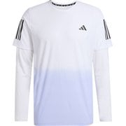 オウン ザ ラン クライマクール カラーブロック半袖Tシャツ メンズ ランニングウェア シャツ White/Violet Tone(JC9886) J/Mサイズ KVL61